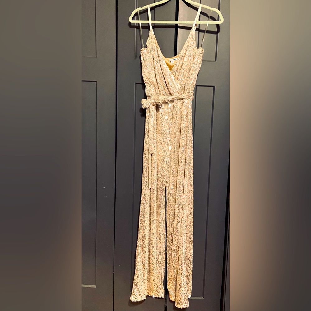 Sparkling Sequin Gown with Belt
